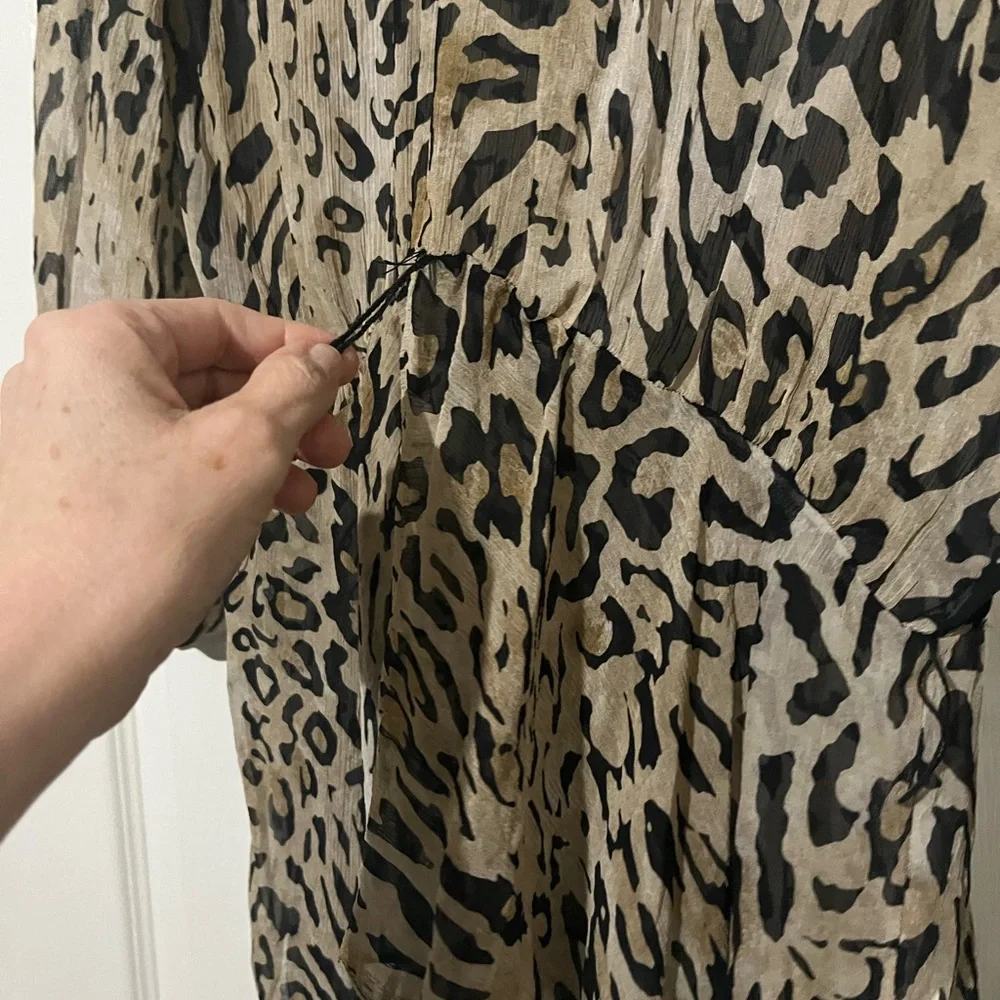 NWT Zara leopard faux wrap top - Picture 5 of 6